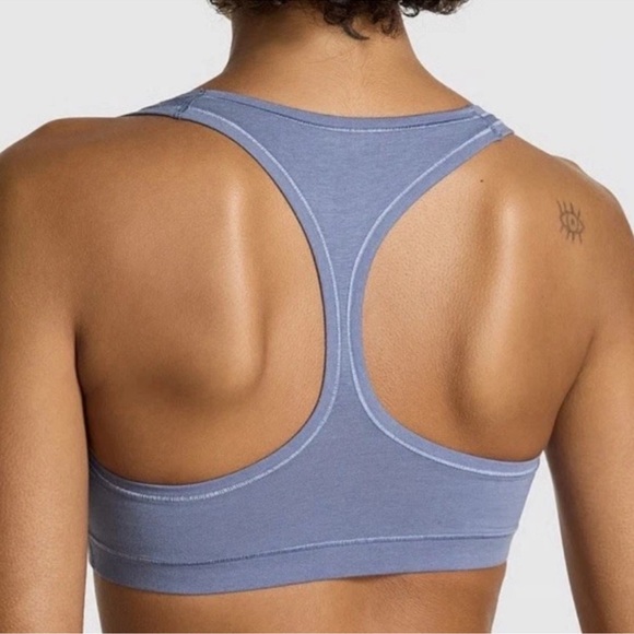 🔥PINK VICTORIA’S SECRET Cotton Dorm Bling Bralette & Boyshorts Dusty Iris LARGE - Picture 6 of 16